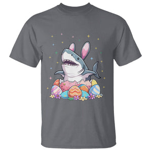 Easter Day Cute Bunny Shark Egg Basket T Shirt TS09 Charcoal Printyourwear