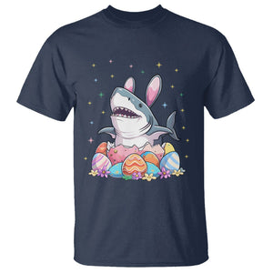 Easter Day Cute Bunny Shark Egg Basket T Shirt TS09 Navy Printyourwear
