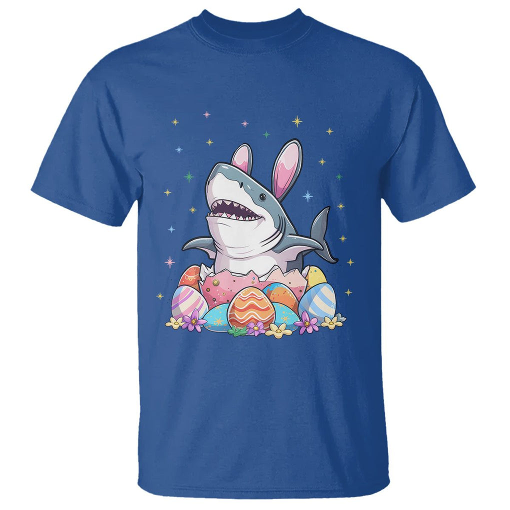 Easter Day Cute Bunny Shark Egg Basket T Shirt TS09 Royal Blue Printyourwear