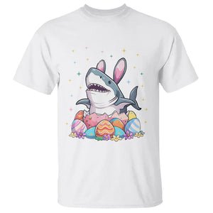 Easter Day Cute Bunny Shark Egg Basket T Shirt TS09 White Printyourwear