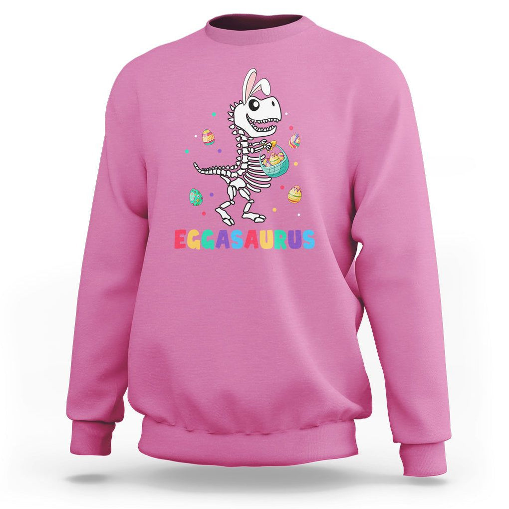 Easter Day Sweatshirt Eggasaurus Stegosaurus Dinosaur Egg Bunny TS09 Azalea Printyourwear