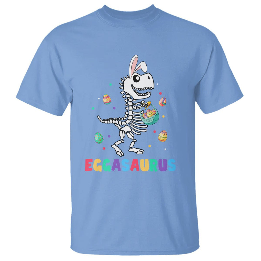 Easter Day T Shirt Eggasaurus Stegosaurus Dinosaur Egg Bunny TS09 Carolina Blue Printyourwear