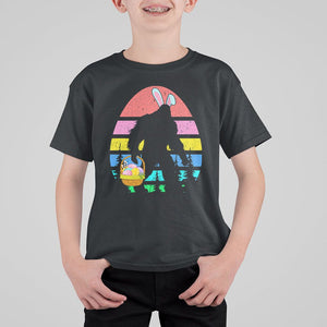 Easter Day Funny Bigfoot Bunny Egg Basket T Shirt For Kid TS09 Black Printyourwear
