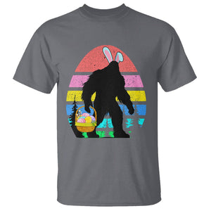 Easter Day Funny Bigfoot Bunny Egg Basket T Shirt TS09 Charcoal Printyourwear