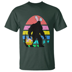 Easter Day Funny Bigfoot Bunny Egg Basket T Shirt TS09 Dark Forest Green Printyourwear