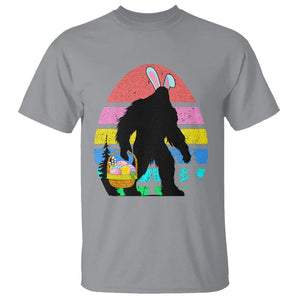 Easter Day Funny Bigfoot Bunny Egg Basket T Shirt TS09 Sport Gray Printyourwear