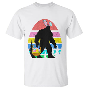 Easter Day Funny Bigfoot Bunny Egg Basket T Shirt TS09 White Printyourwear
