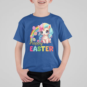 Easter Day Cute Unicorn Bunny Egg Basket T Shirt For Kid TS09 Royal Blue Printyourwear