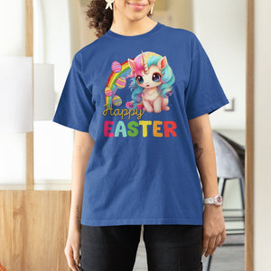 Easter Day Cute Unicorn Bunny Egg Basket T Shirt For Women TS09 Royal Blue Printyourwear