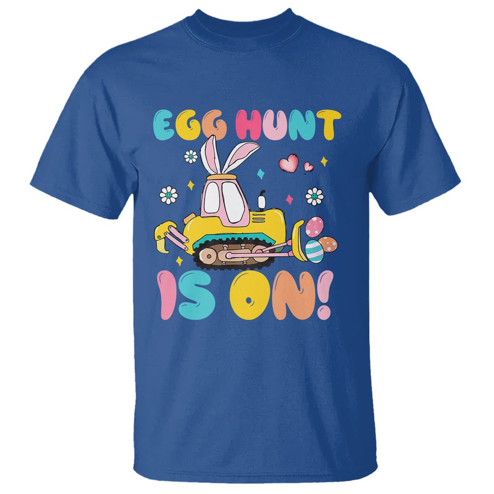 Easter Day T Shirt Egg Hunt Is On Funny Truck Bunny TS09 Royal Blue Printyourwear