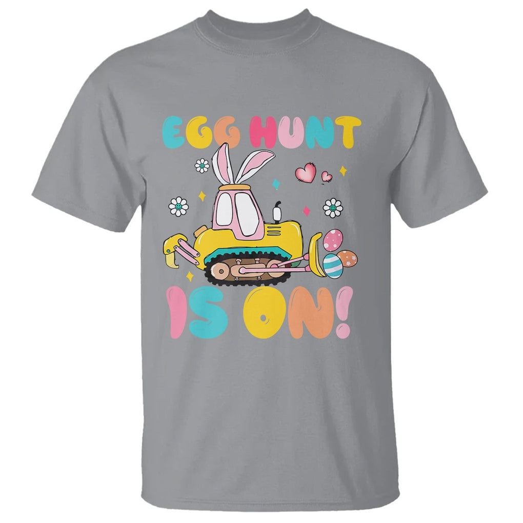 Easter Day T Shirt Egg Hunt Is On Funny Truck Bunny TS09 Sport Gray Printyourwear