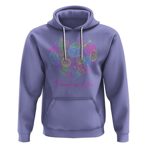 Travel Lover Hoodie Vintage Stamp Flight Travel Vacation Cruise Trip TS09 Violet Printyourwear