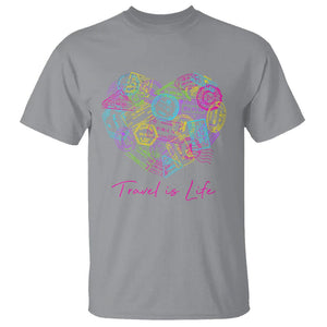 Travel Lover T Shirt Vintage Stamp Flight Travel Vacation Cruise Trip TS09 Sport Gray Printyourwear