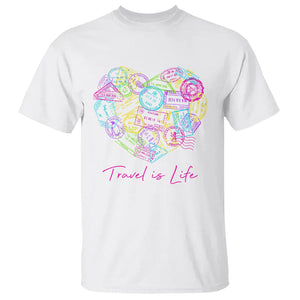 Travel Lover T Shirt Vintage Stamp Flight Travel Vacation Cruise Trip TS09 White Printyourwear