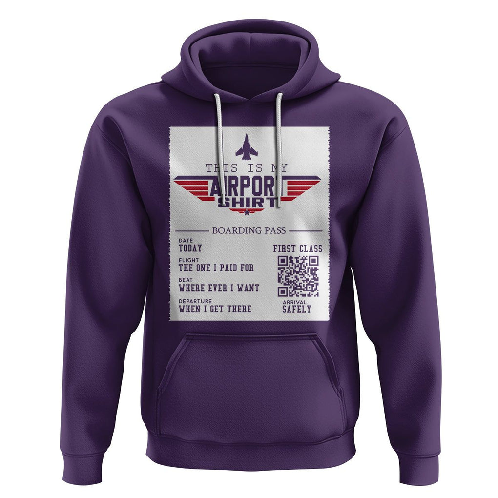 Travel Lover Hoodie This Is My Airport Shirt Fights Airline Ticket Traveling TS09 Purple Printyourwear
