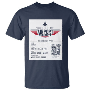 Travel Lover T Shirt This Is My Airport Shirt Fights Airline Ticket Traveling TS09 Navy Printyourwear