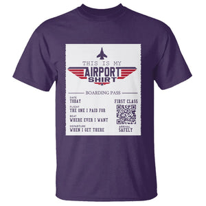 Travel Lover T Shirt This Is My Airport Shirt Fights Airline Ticket Traveling TS09 Purple Printyourwear