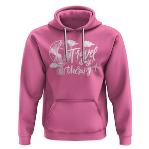 Travel Is My Therapy Hoodie World Traveling TS09 Azalea Printyourwear