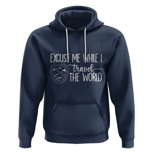 Funny Traveling Hoodie Excuse Me While I Travel The World TS09 Navy Printyourwear