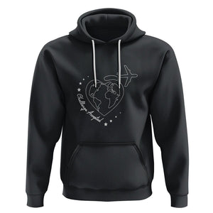 Travel Lover Hoodie Challenge Accepted World Map Traveling TS09 Black Printyourwear