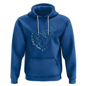 Travel Lover Hoodie Challenge Accepted World Map Traveling TS09 Royal Blue Printyourwear