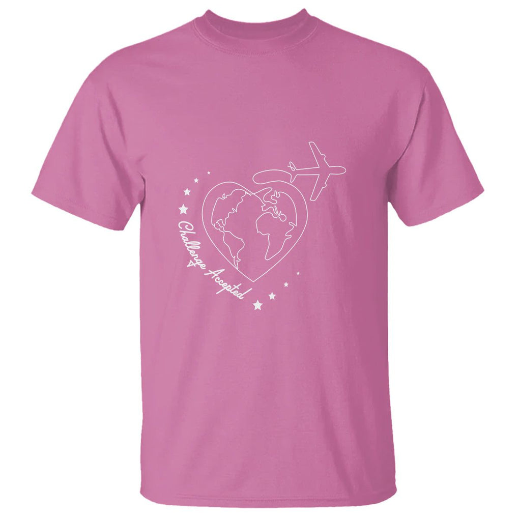 Travel Lover T Shirt Challenge Accepted World Map Traveling TS09 Azalea Printyourwear