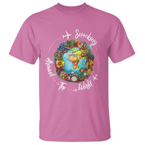 Travel For Food Lover T Shirt Snacking Around The World Traveling TS09 Azalea Printyourwear