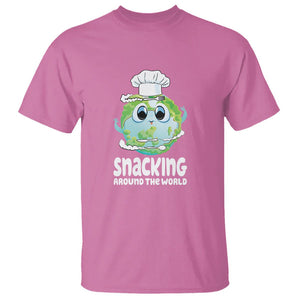 Travel For Food Lover T Shirt Snacking Around The World Traveling TS09 Azalea Printyourwear