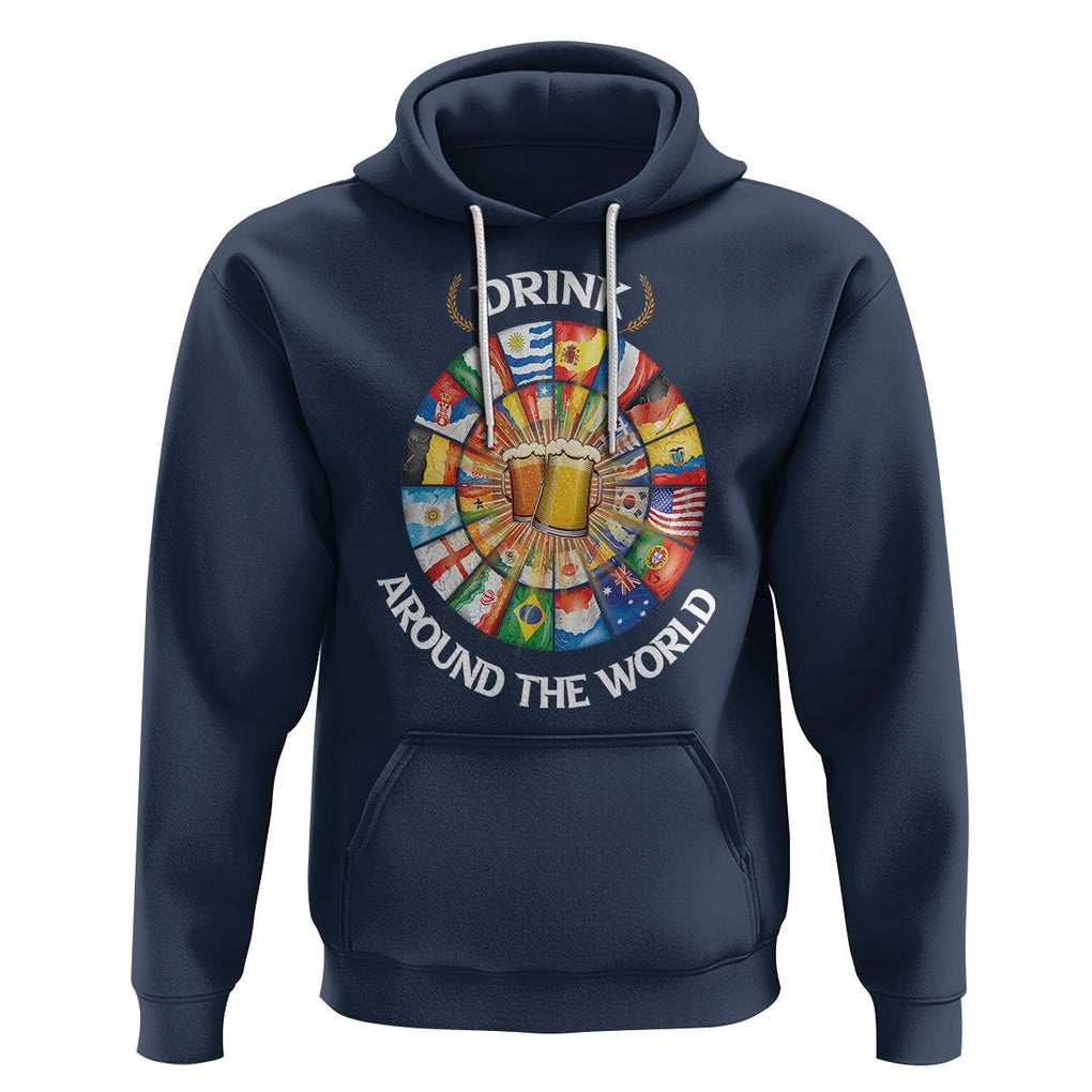 Travel For Beer Lover Hoodie Drinking Around The World Traveling TS09 Navy Printyourwear