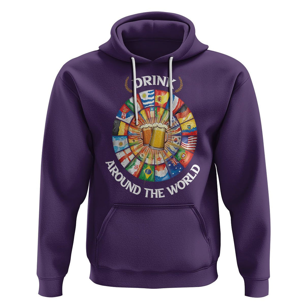 Travel For Beer Lover Hoodie Drinking Around The World Traveling TS09 Purple Printyourwear
