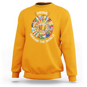 Travel For Beer Lover Sweatshirt Drinking Around The World Traveling TS09 Gold Printyourwear
