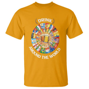 Travel For Beer Lover T Shirt Drinking Around The World Traveling TS09 Gold Printyourwear