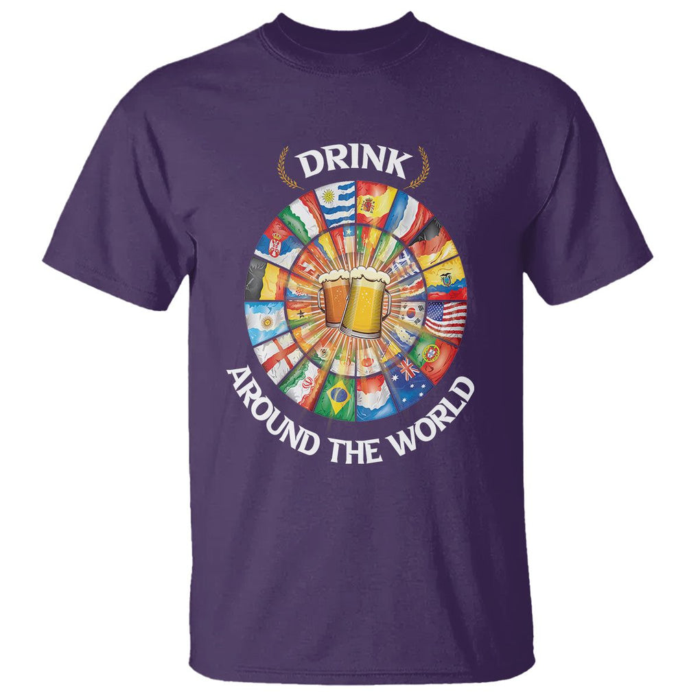 Travel For Beer Lover T Shirt Drinking Around The World Traveling TS09 Purple Printyourwear