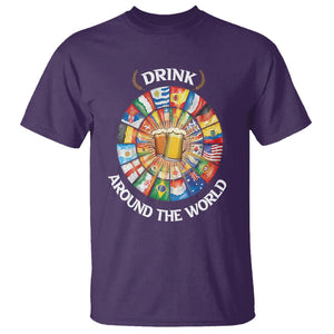 Travel For Beer Lover T Shirt Drinking Around The World Traveling TS09 Purple Printyourwear