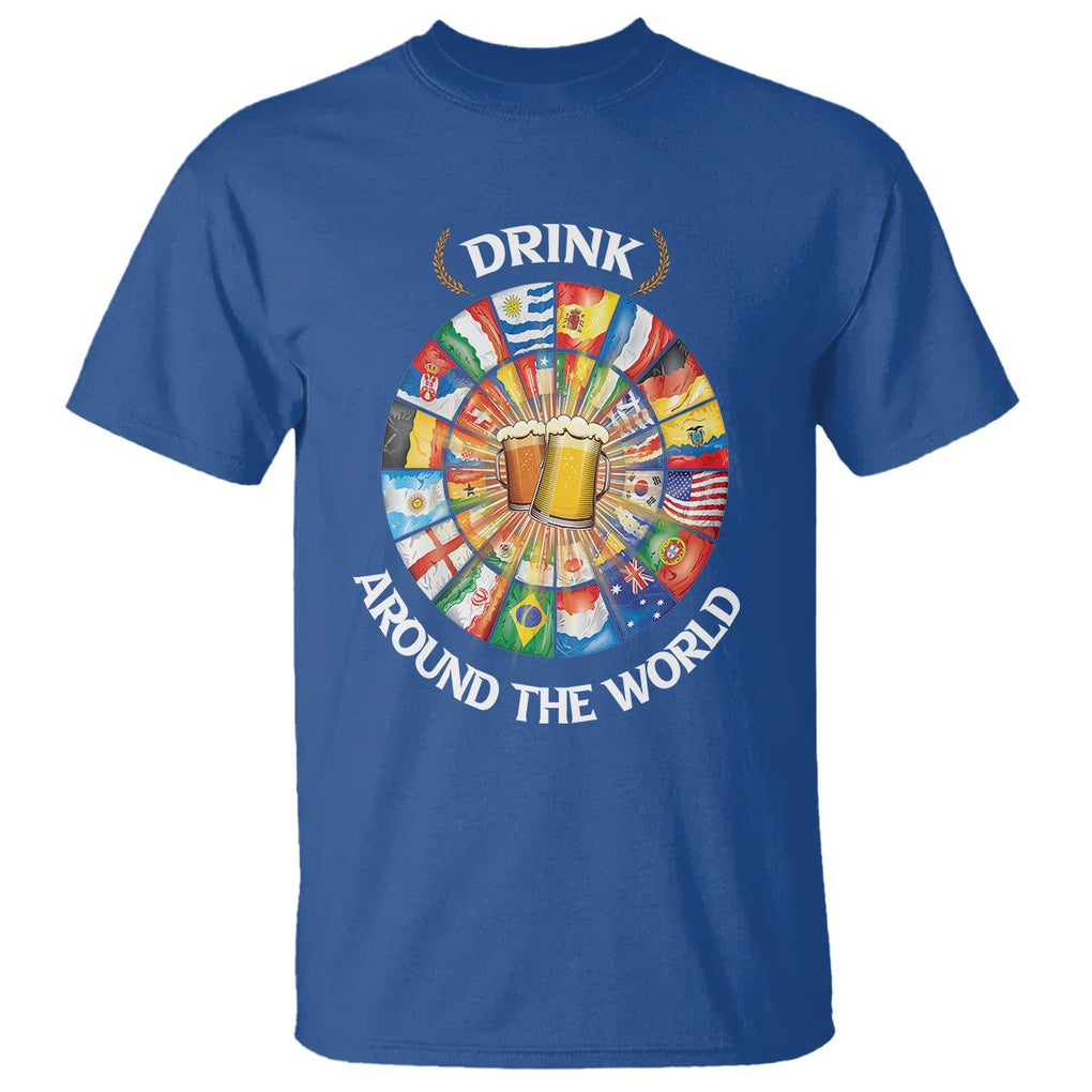 Travel For Beer Lover T Shirt Drinking Around The World Traveling TS09 Royal Blue Printyourwear