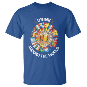 Travel For Beer Lover T Shirt Drinking Around The World Traveling TS09 Royal Blue Printyourwear