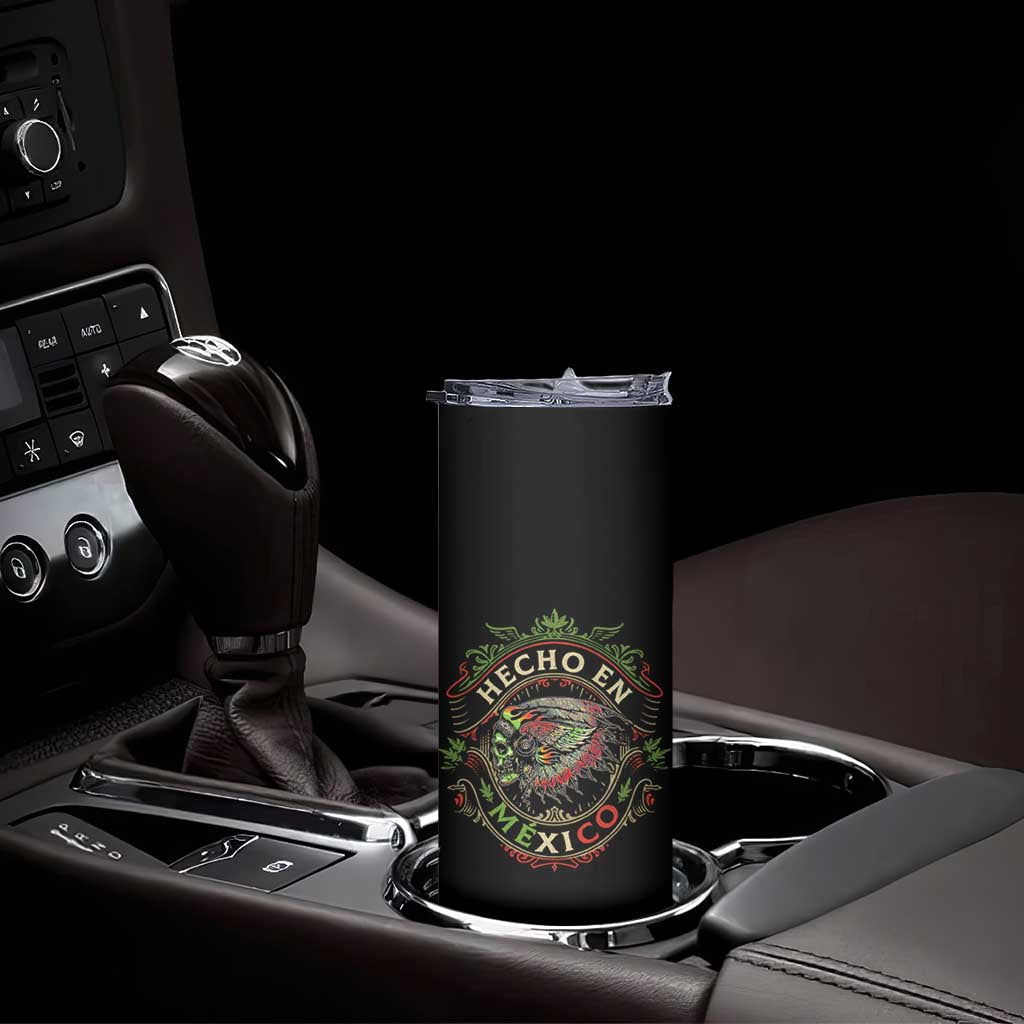 Hecho En Mexico Skinny Tumbler Aztec Skull Made In Mexico Mexican TS09 Print Your Wear