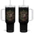 Hecho En Mexico Tumbler With Handle Aztec Skull Made In Mexico Mexican TS09 One Size: 40 oz Black Print Your Wear