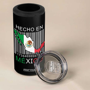 Mexican Pride 4 in 1 Can Cooler Tumbler Hecho En Mexico Flag Barcode TS09 Print Your Wear