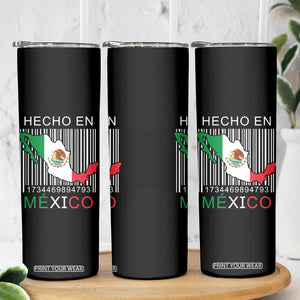 Mexican Pride Skinny Tumbler Hecho En Mexico Flag Barcode TS09 Print Your Wear