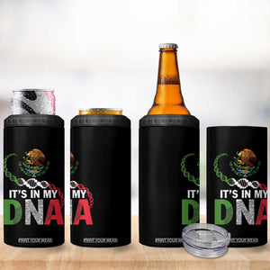 Mexican Pride 4 in 1 Can Cooler Tumbler It's In My DNA Mexico Flag Proud Hispanic TS09 Print Your Wear
