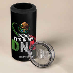 Mexican Pride 4 in 1 Can Cooler Tumbler It's In My DNA Mexico Flag Proud Hispanic TS09 Print Your Wear