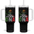 Mexican Pride Tumbler With Handle It's In My DNA Mexico Flag Proud Hispanic TS09 One Size: 40 oz Black Print Your Wear