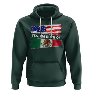 Mexican American Hoodie Yes I'm Both Of Them USA Mexico Flag Hispanic TS09 Dark Forest Green Printyourwear