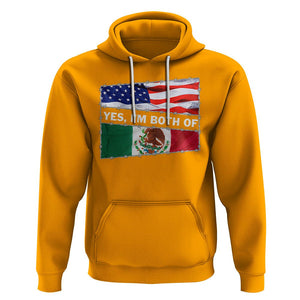 Mexican American Hoodie Yes I'm Both Of Them USA Mexico Flag Hispanic TS09 Gold Printyourwear