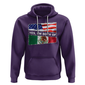 Mexican American Hoodie Yes I'm Both Of Them USA Mexico Flag Hispanic TS09 Purple Printyourwear
