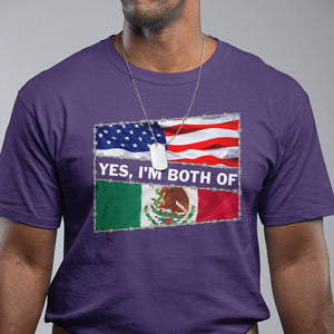 Mexican American T Shirt Yes I'm Both Of Them USA Mexico Flag Hispanic TS09 Purple Printyourwear
