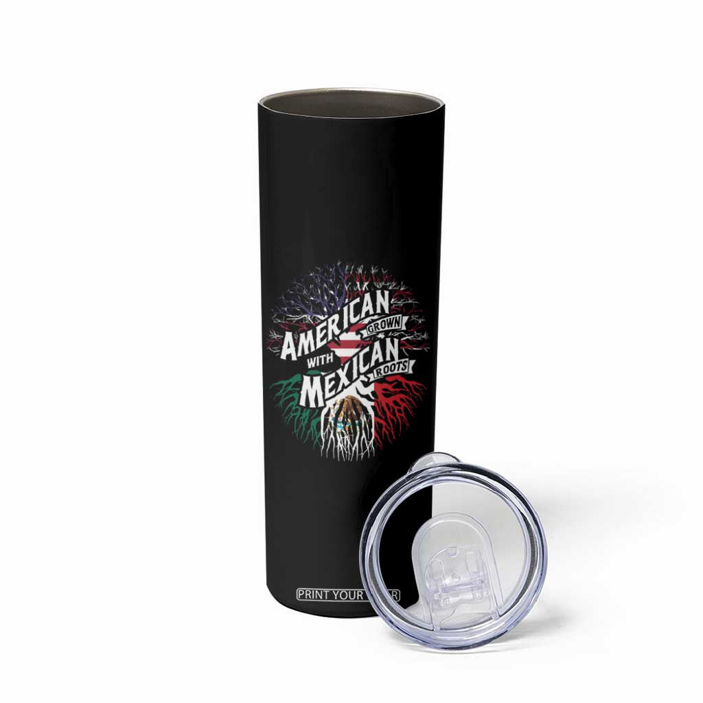 American Grown With Mexican Roots Skinny Tumbler TS09 Print Your Wear