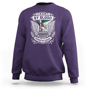 Mexican By Blood American By Birth Patriot By Choice Sweatshirt TS09 Purple Printyourwear