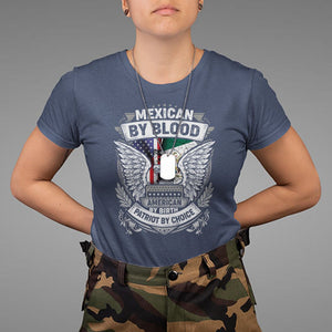 Mexican By Blood American By Birth Patriot By Choice T Shirt TS09 Navy Printyourwear